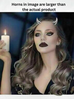 Devil Horn Hair Clips Cosplay Headwear Chrome Horn Clips Costume Props Themed